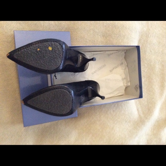 Women’s black suede high heal shoes. Lace-up. - Picture 5 of 5